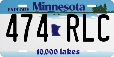 MN license plate 474RLC