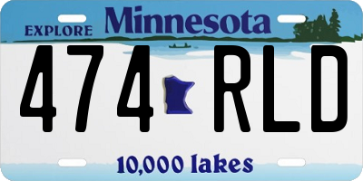 MN license plate 474RLD