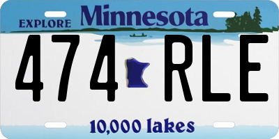 MN license plate 474RLE