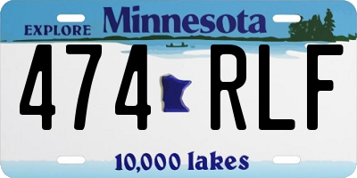 MN license plate 474RLF
