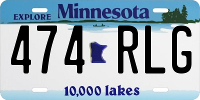 MN license plate 474RLG