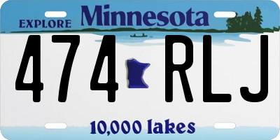 MN license plate 474RLJ