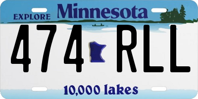 MN license plate 474RLL