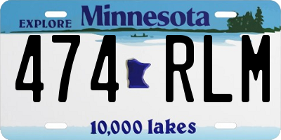 MN license plate 474RLM