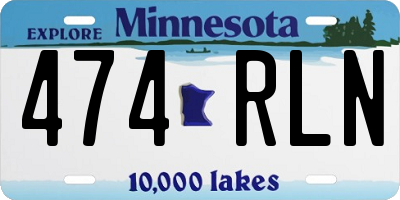 MN license plate 474RLN