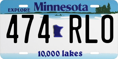 MN license plate 474RLO