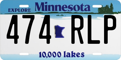 MN license plate 474RLP