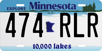 MN license plate 474RLR