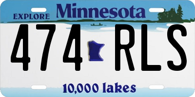 MN license plate 474RLS