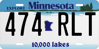 MN license plate 474RLT