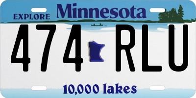 MN license plate 474RLU
