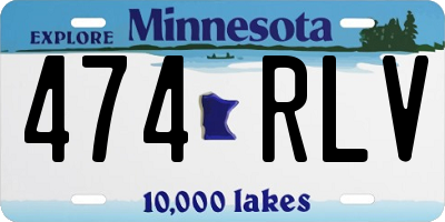 MN license plate 474RLV