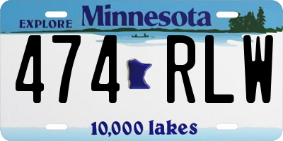MN license plate 474RLW