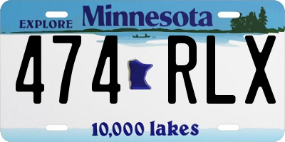 MN license plate 474RLX