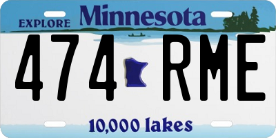 MN license plate 474RME