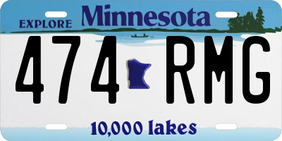 MN license plate 474RMG