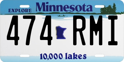 MN license plate 474RMI