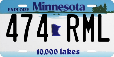 MN license plate 474RML