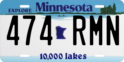 MN license plate 474RMN