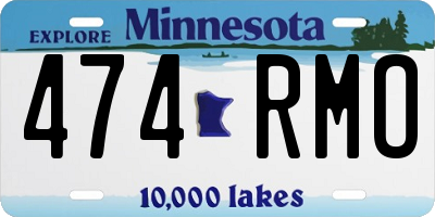 MN license plate 474RMO