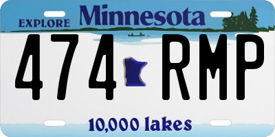 MN license plate 474RMP