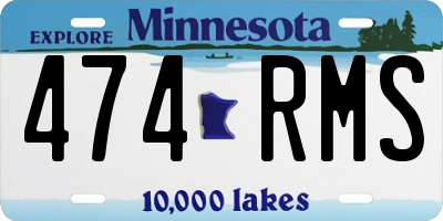 MN license plate 474RMS