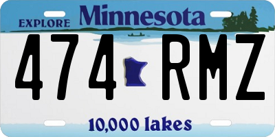 MN license plate 474RMZ