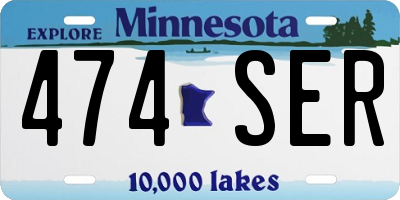 MN license plate 474SER