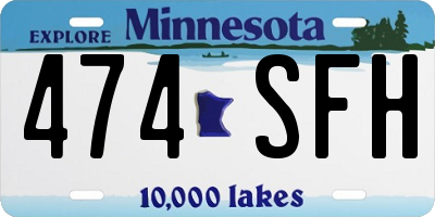 MN license plate 474SFH