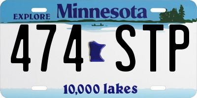 MN license plate 474STP