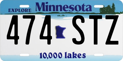 MN license plate 474STZ