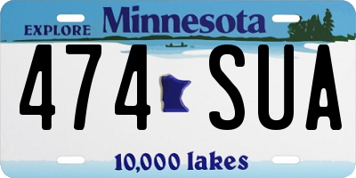 MN license plate 474SUA