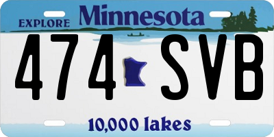 MN license plate 474SVB