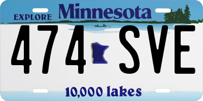 MN license plate 474SVE