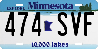 MN license plate 474SVF
