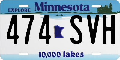 MN license plate 474SVH