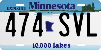 MN license plate 474SVL