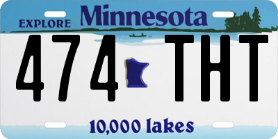 MN license plate 474THT