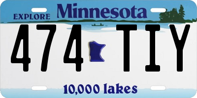 MN license plate 474TIY