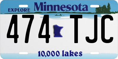 MN license plate 474TJC