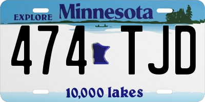 MN license plate 474TJD
