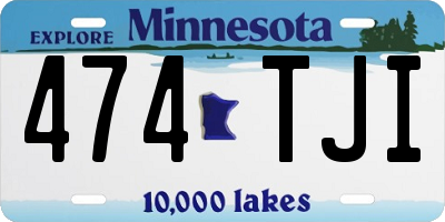MN license plate 474TJI