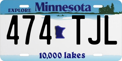 MN license plate 474TJL