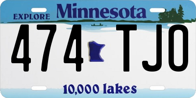 MN license plate 474TJO