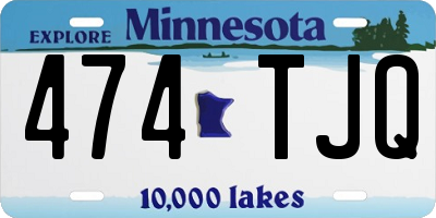 MN license plate 474TJQ
