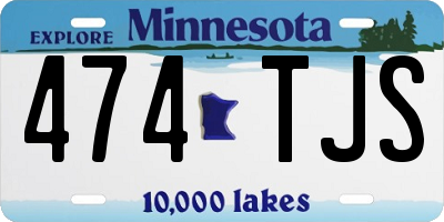 MN license plate 474TJS