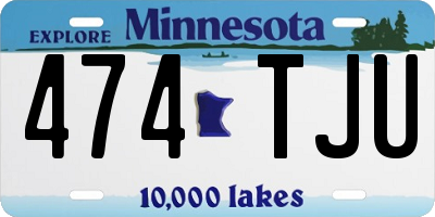 MN license plate 474TJU