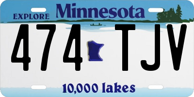 MN license plate 474TJV