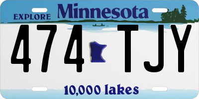 MN license plate 474TJY