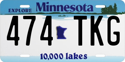 MN license plate 474TKG